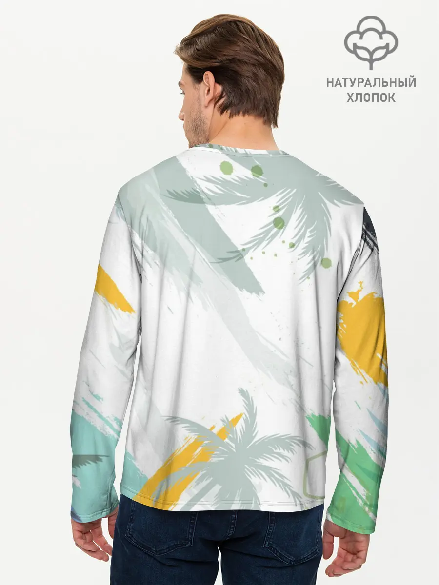Мужской лонгслив базовый / Aloha Hawaii (P007_P004ooo1608729, P004ooo1608729)