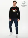 Мужской лонгслив базовый / KUROKUMA на черном (P007_P004ooo1608731, P004ooo1608731)