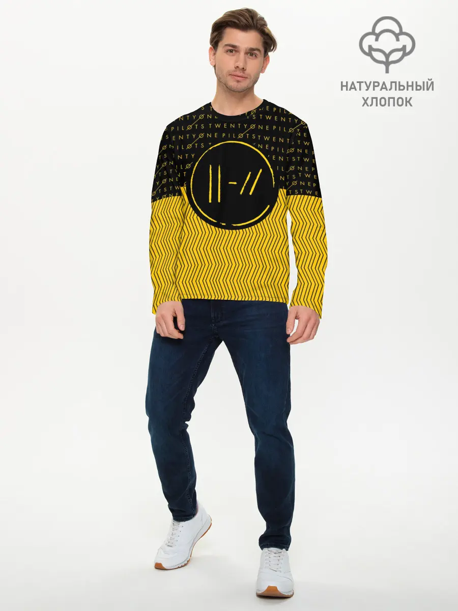 Мужской лонгслив базовый / TWENTY ONE PILOTS TOP (P007_P004ooo1611621, P004ooo1611621)