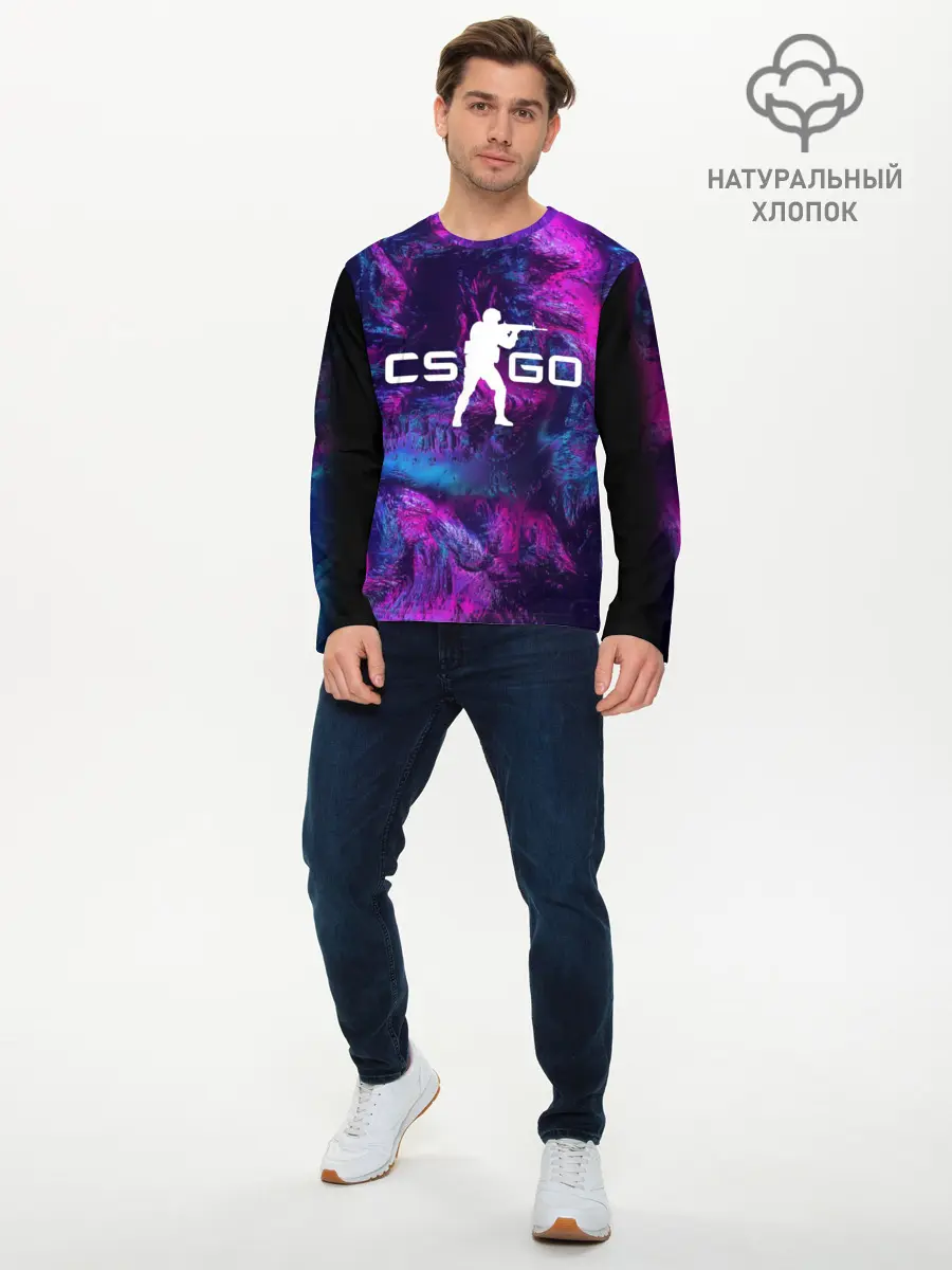 Мужской лонгслив базовый / CS GO HYPER BEAST LANDSCAPE (P007_P004ooo1610567, P004ooo1610567)
