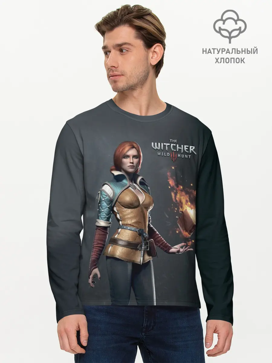 Мужской лонгслив базовый / The Witcher 3 (P007_P004ooo1610787, P004ooo1610787)