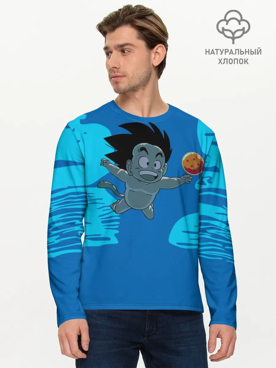 Мужской лонгслив базовый / Smells Like Dragon Balls (P007_P004ooo1613121, P004ooo1613121)