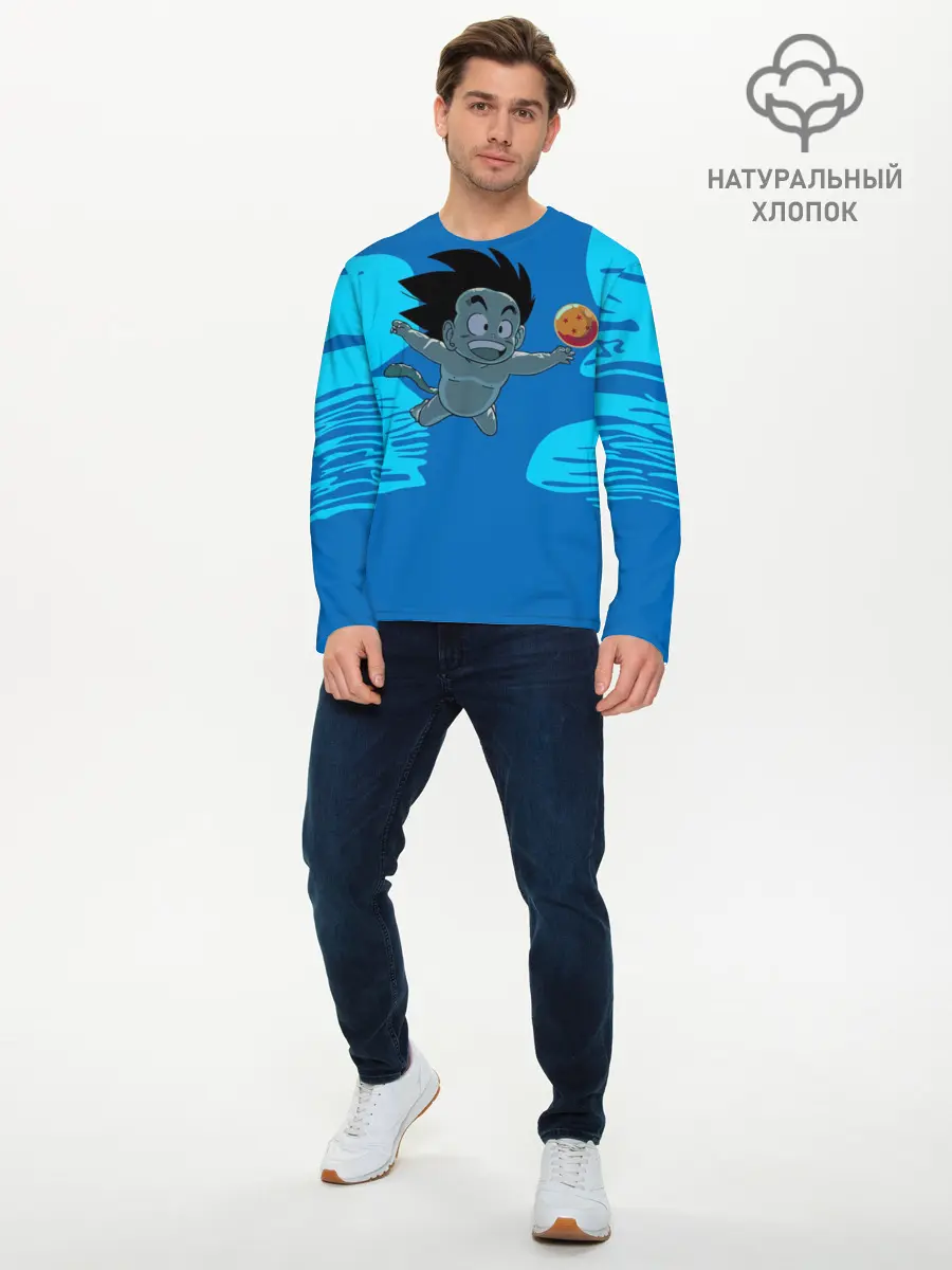 Мужской лонгслив базовый / Smells Like Dragon Balls (P007_P004ooo1613121, P004ooo1613121)