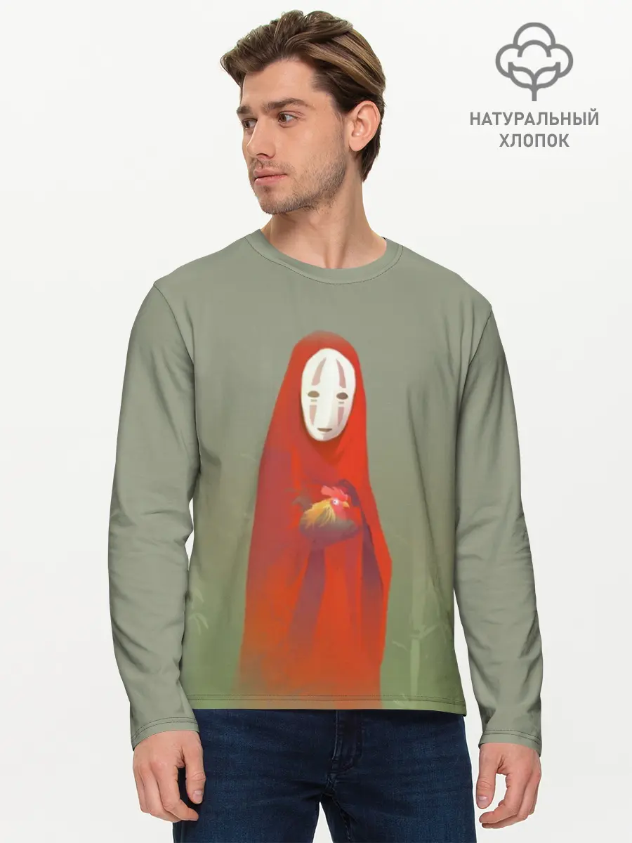 Мужской лонгслив базовый / Каонаси с петухом (P007_P004ooo1612737, P004ooo1612737)