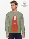 Мужской лонгслив базовый / Каонаси с петухом (P007_P004ooo1612737, P004ooo1612737)