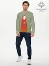 Мужской лонгслив базовый / Каонаси с петухом (P007_P004ooo1612737, P004ooo1612737)