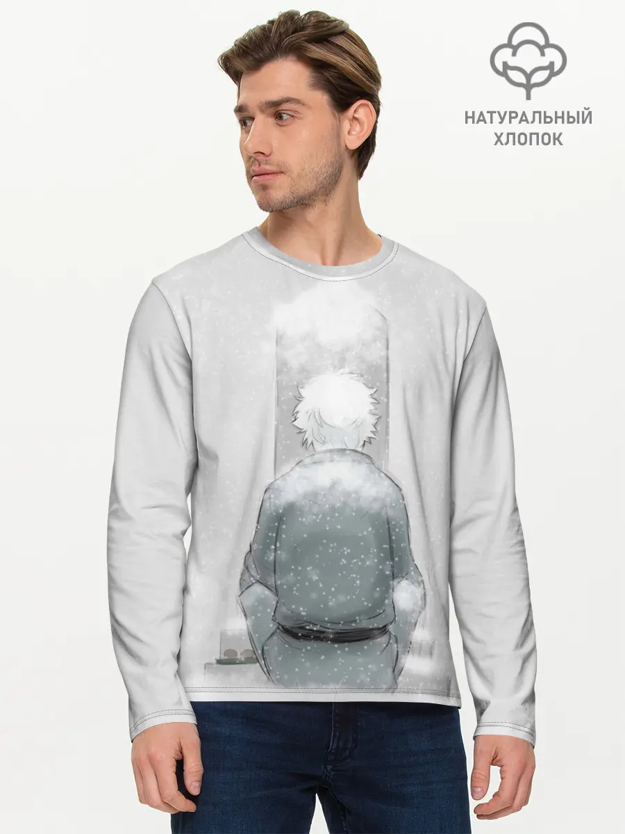 Мужской лонгслив базовый / Snow (P007_P004ooo1614741, P004ooo1614741)