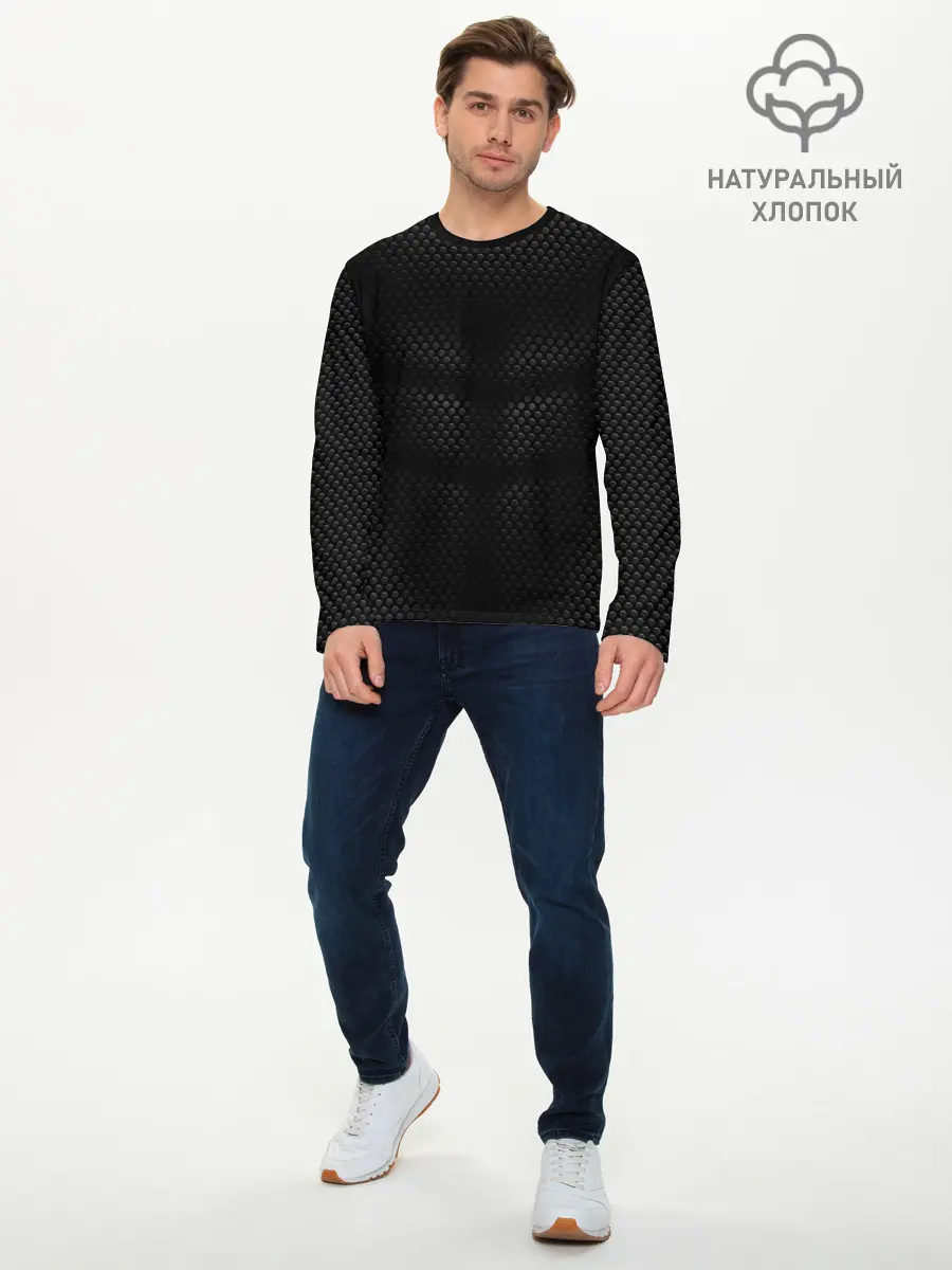 Мужской лонгслив базовый / ЧЕРНАЯ БРОНЯ | BLACK ARMOUR (P007_P004ooo1613975, P004ooo1613975)