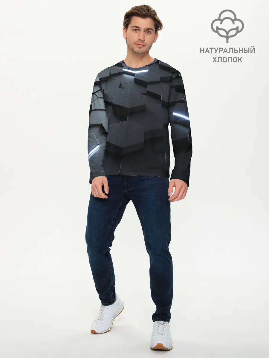 Мужской лонгслив базовый / НАНО СОТЫ (P007_P004ooo1615265, P004ooo1615265)