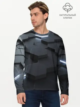 Мужской лонгслив базовый / НАНО СОТЫ (P007_P004ooo1615265, P004ooo1615265)