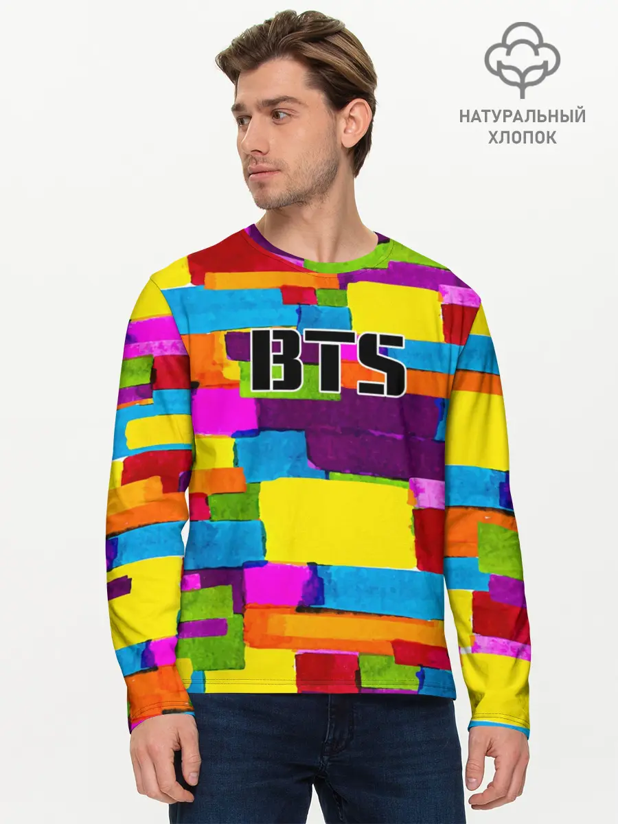 Мужской лонгслив базовый / BTS (P007_P004ooo1616971, P004ooo1616971)