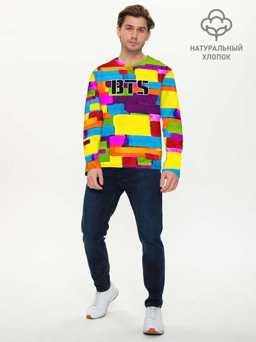 Мужской лонгслив базовый / BTS (P007_P004ooo1616971, P004ooo1616971)