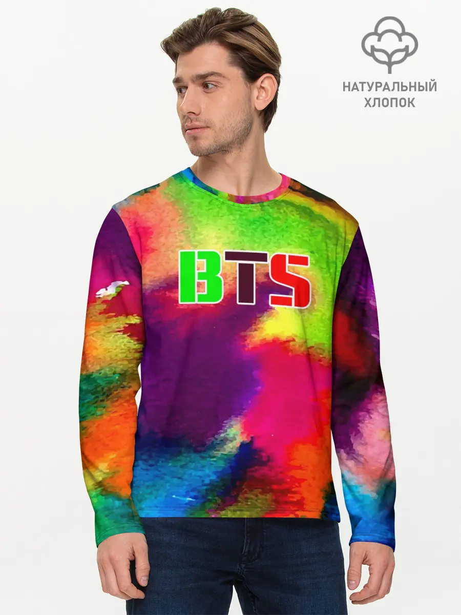 Мужской лонгслив базовый / BTS (P007_P004ooo1616973, P004ooo1616973)