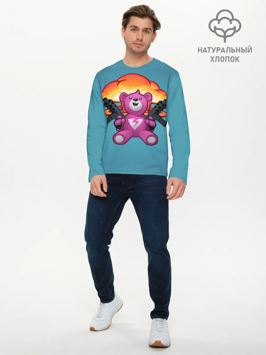 Мужской лонгслив базовый / Fortnite Bear (P007_P004ooo1616991, P004ooo1616991)