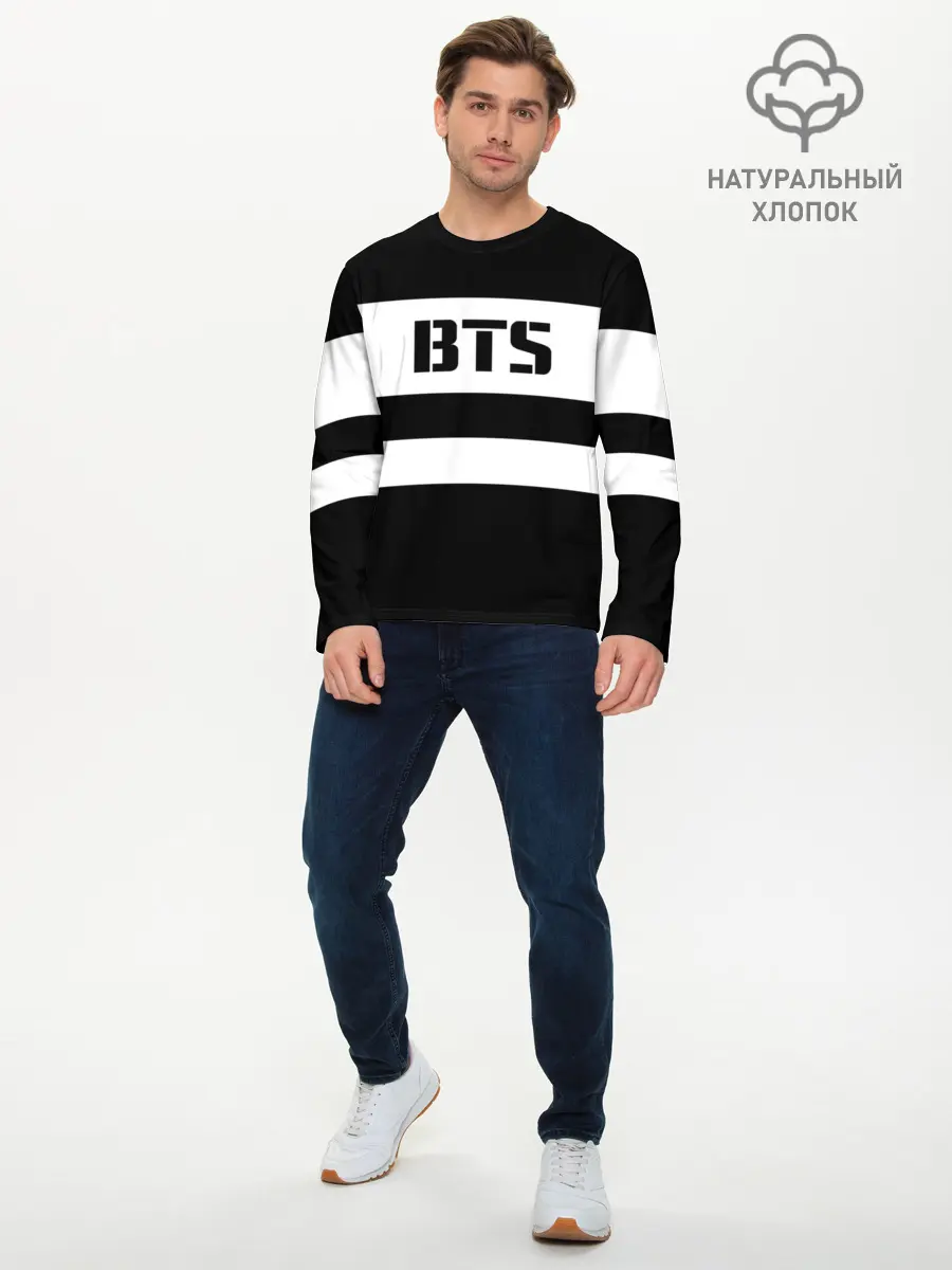 Мужской лонгслив базовый / BTS (P007_P004ooo1621879, P004ooo1621879)