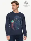 Мужской лонгслив базовый / Космическая Медуза (P007_P004ooo1621755, P004ooo1621755)