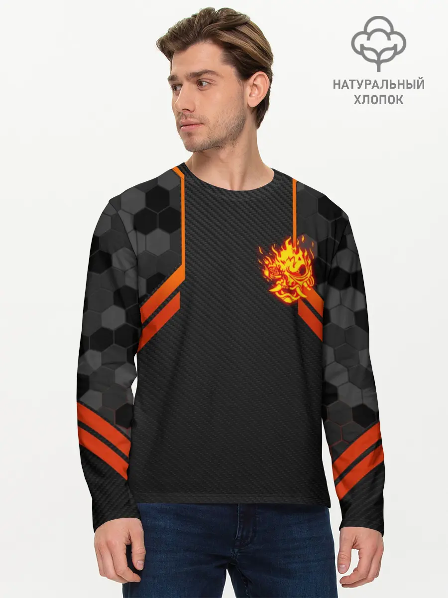 Мужской лонгслив базовый / CYBERPUNK 2077 SAMURAI (P007_P004ooo1622131, P004ooo1622131)