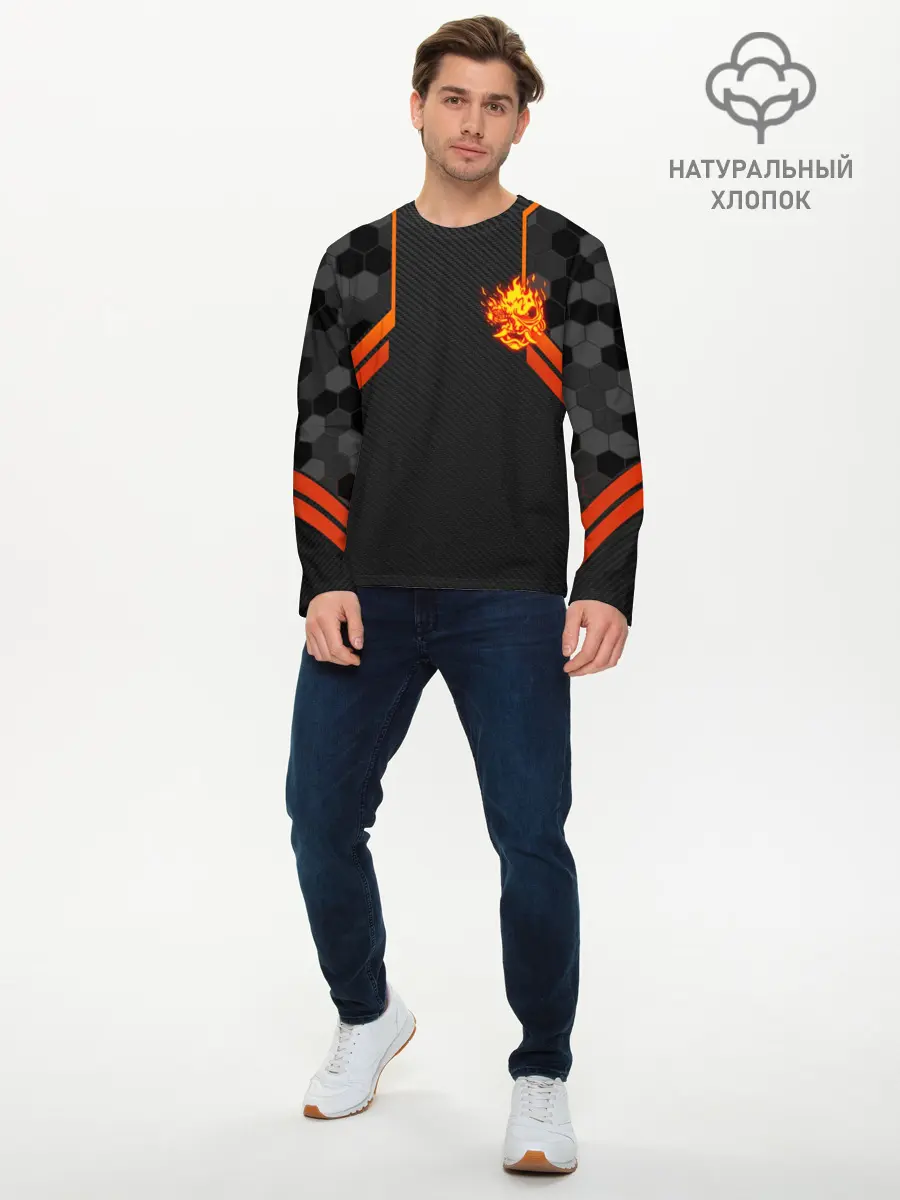 Мужской лонгслив базовый / CYBERPUNK 2077 SAMURAI (P007_P004ooo1622131, P004ooo1622131)