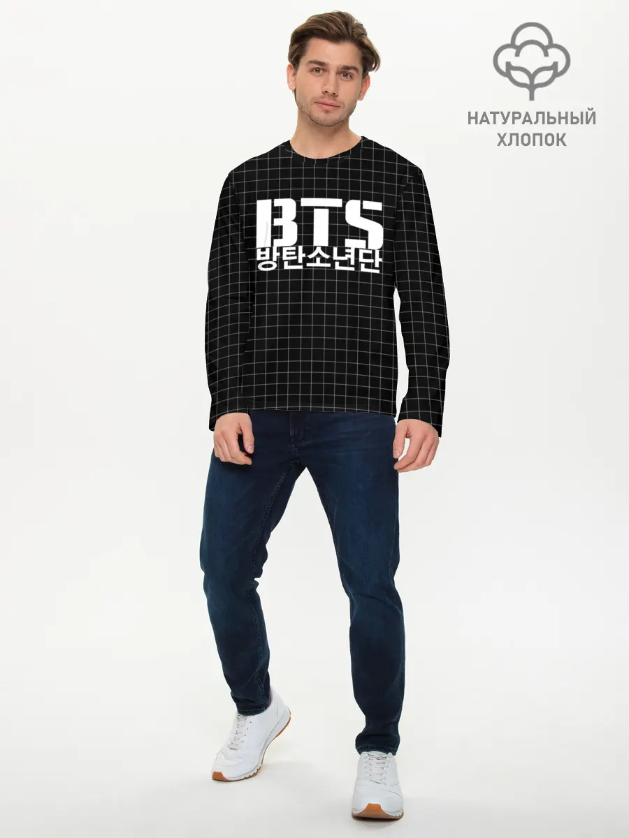 Мужской лонгслив базовый / BTS (P007_P004ooo1621601, P004ooo1621601)