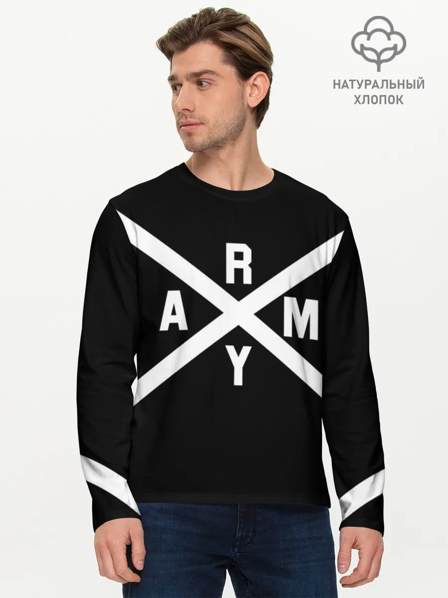 Мужской лонгслив базовый / BTS ARMY (P007_P004ooo1621617, P004ooo1621617)
