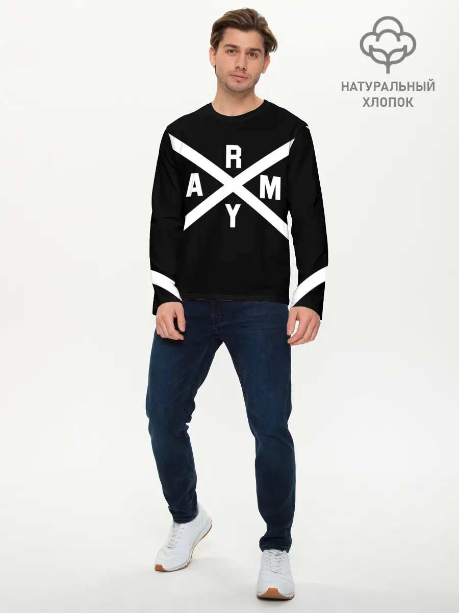 Мужской лонгслив базовый / BTS ARMY (P007_P004ooo1621617, P004ooo1621617)