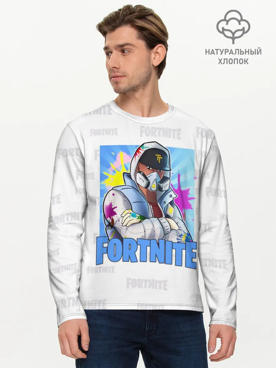 Мужской лонгслив базовый / Fortnite Fan Art (P007_P004ooo1621749, P004ooo1621749)