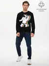 Мужской лонгслив базовый / Космонавт с магнитофоном (P007_P004ooo1624797, P004ooo1624797)