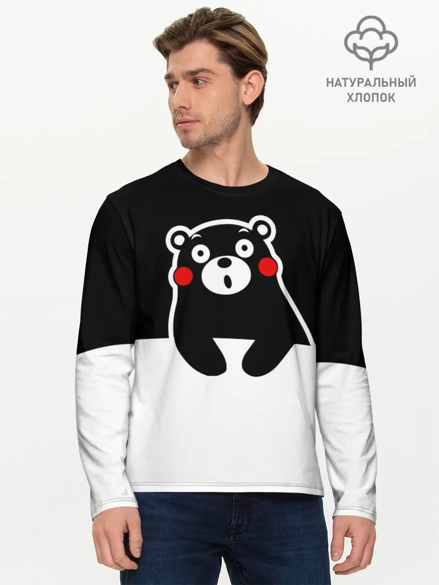 Мужской лонгслив базовый / Kumamon повис (P007_P004ooo1625477, P004ooo1625477)