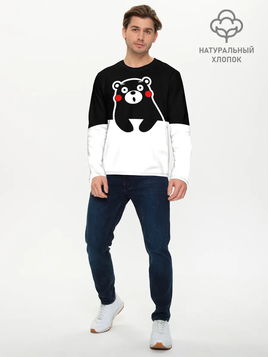 Мужской лонгслив базовый / Kumamon повис (P007_P004ooo1625477, P004ooo1625477)