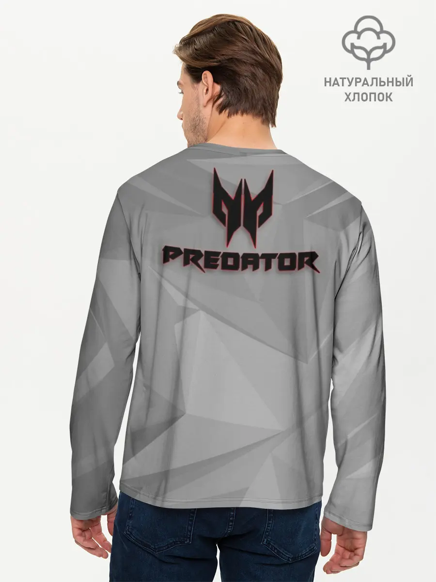 Мужской лонгслив базовый / ХИЩНИК | PREDATOR. (P007_P004ooo1623599, P004ooo1623599)