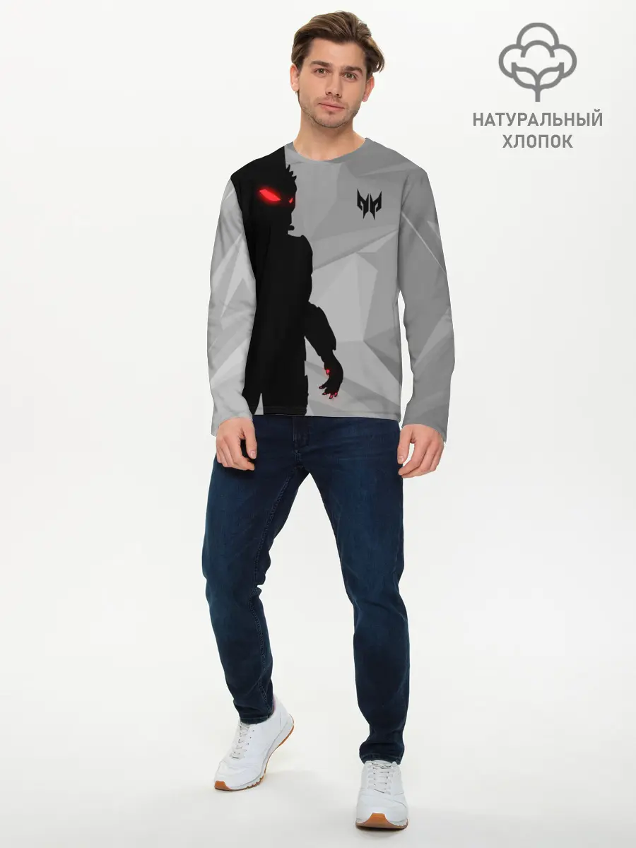 Мужской лонгслив базовый / ХИЩНИК | PREDATOR. (P007_P004ooo1623599, P004ooo1623599)