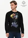 Мужской лонгслив базовый / Космонавт на Шариках (P007_P004ooo1626279, P004ooo1626279)