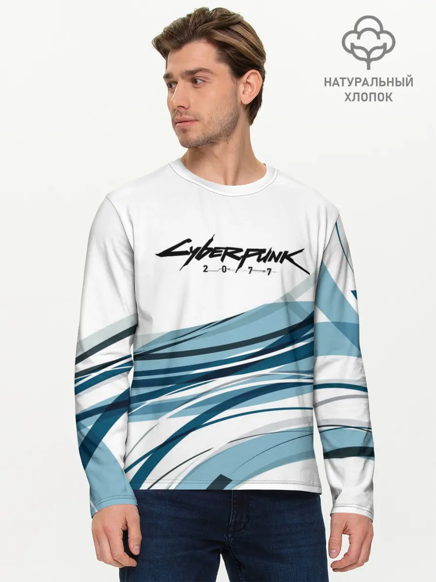 Мужской лонгслив базовый / CYBERPUNK 2077 (P007_P004ooo1626343, P004ooo1626343)