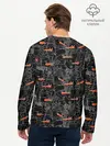 Мужской лонгслив базовый / Черные снеговики (P007_P004ooo1626633, P004ooo1626633)
