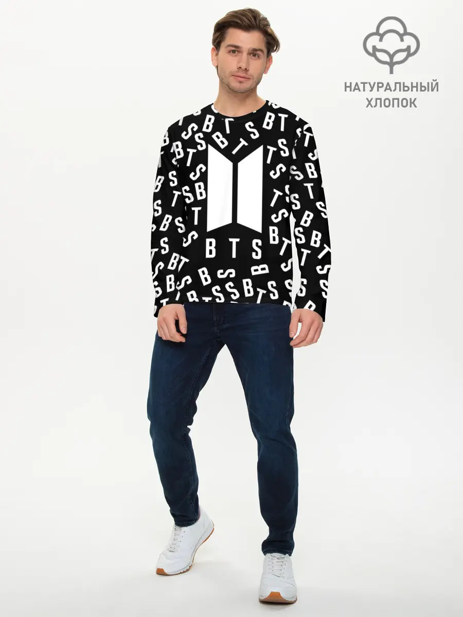 Мужской лонгслив базовый / BTS (P007_P004ooo1625713, P004ooo1625713)