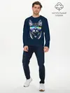 Мужской лонгслив базовый / Кот в Наушниках (P007_P004ooo1626179, P004ooo1626179)