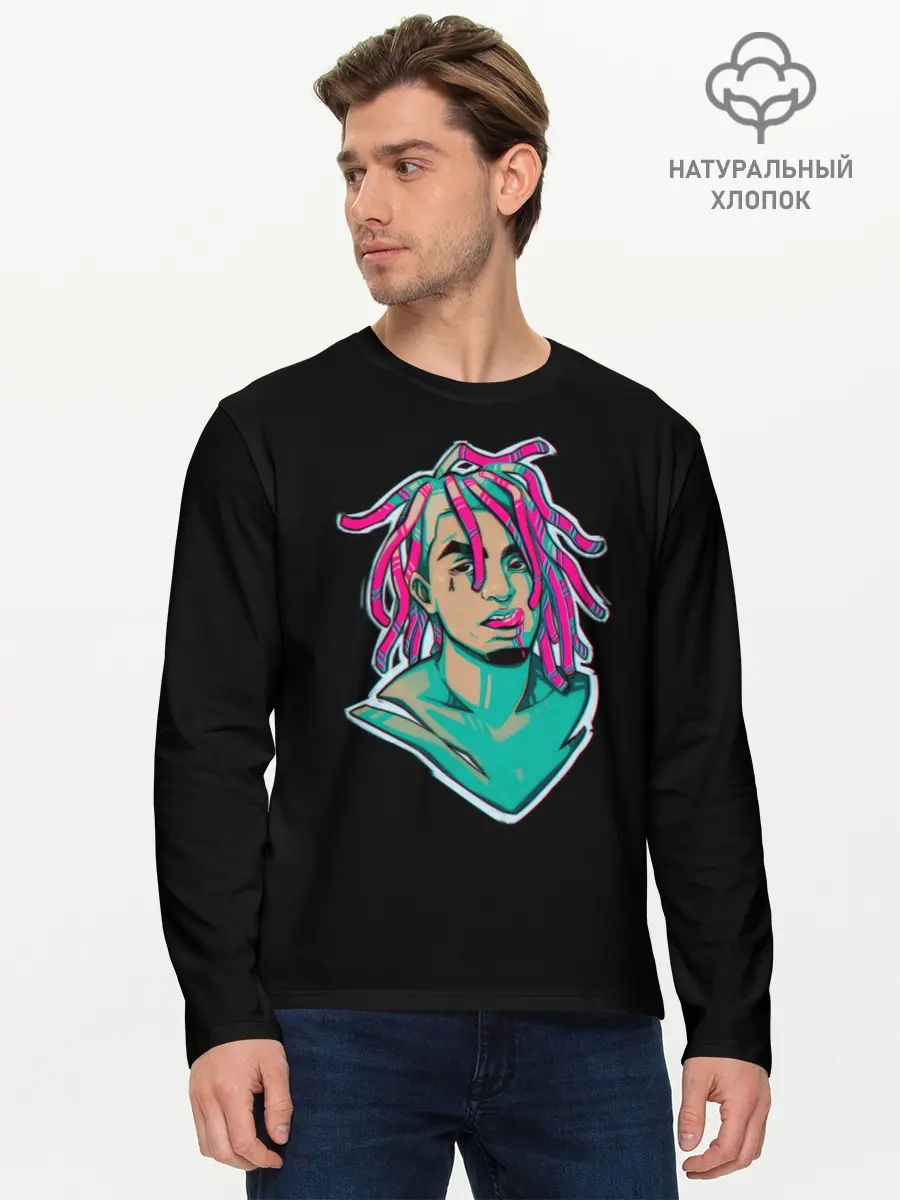 Мужской лонгслив базовый / Lil Pump (P007_P004ooo1627655, P004ooo1627655)