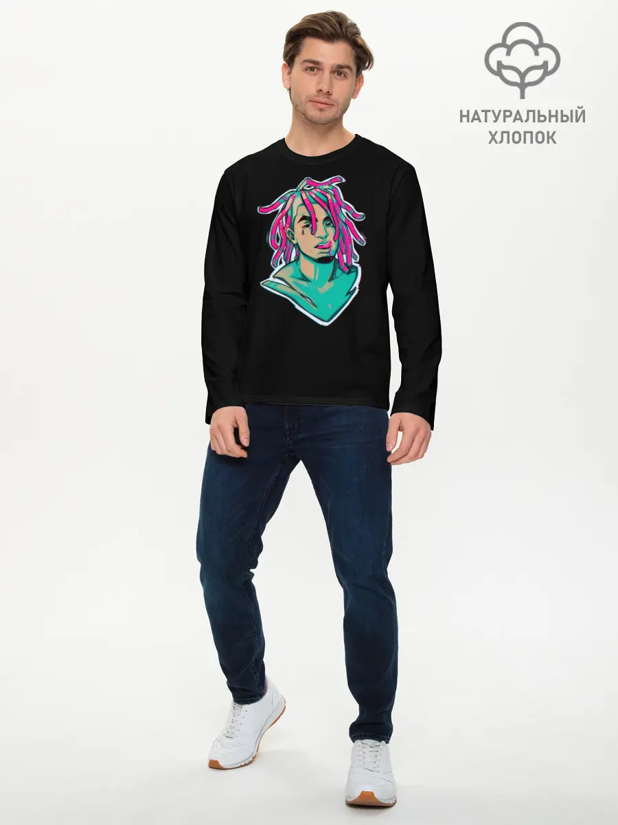 Мужской лонгслив базовый / Lil Pump (P007_P004ooo1627655, P004ooo1627655)
