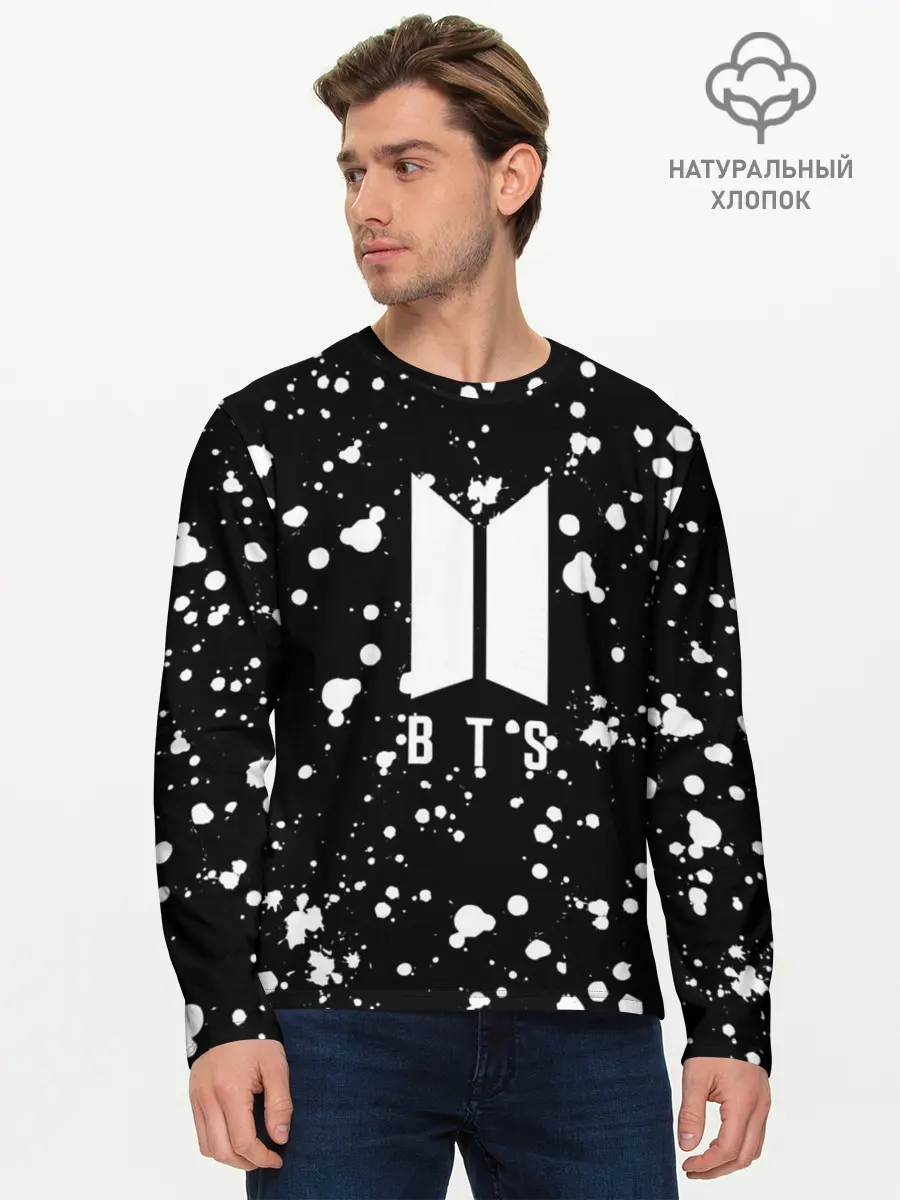 Мужской лонгслив базовый / BTS (P007_P004ooo1627859, P004ooo1627859)