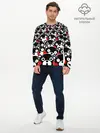 Мужской лонгслив базовый / Узор кумамонов (P007_P004ooo1627969, P004ooo1627969)