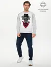 Мужской лонгслив базовый / Мопс (P007_P004ooo1627337, P004ooo1627337)