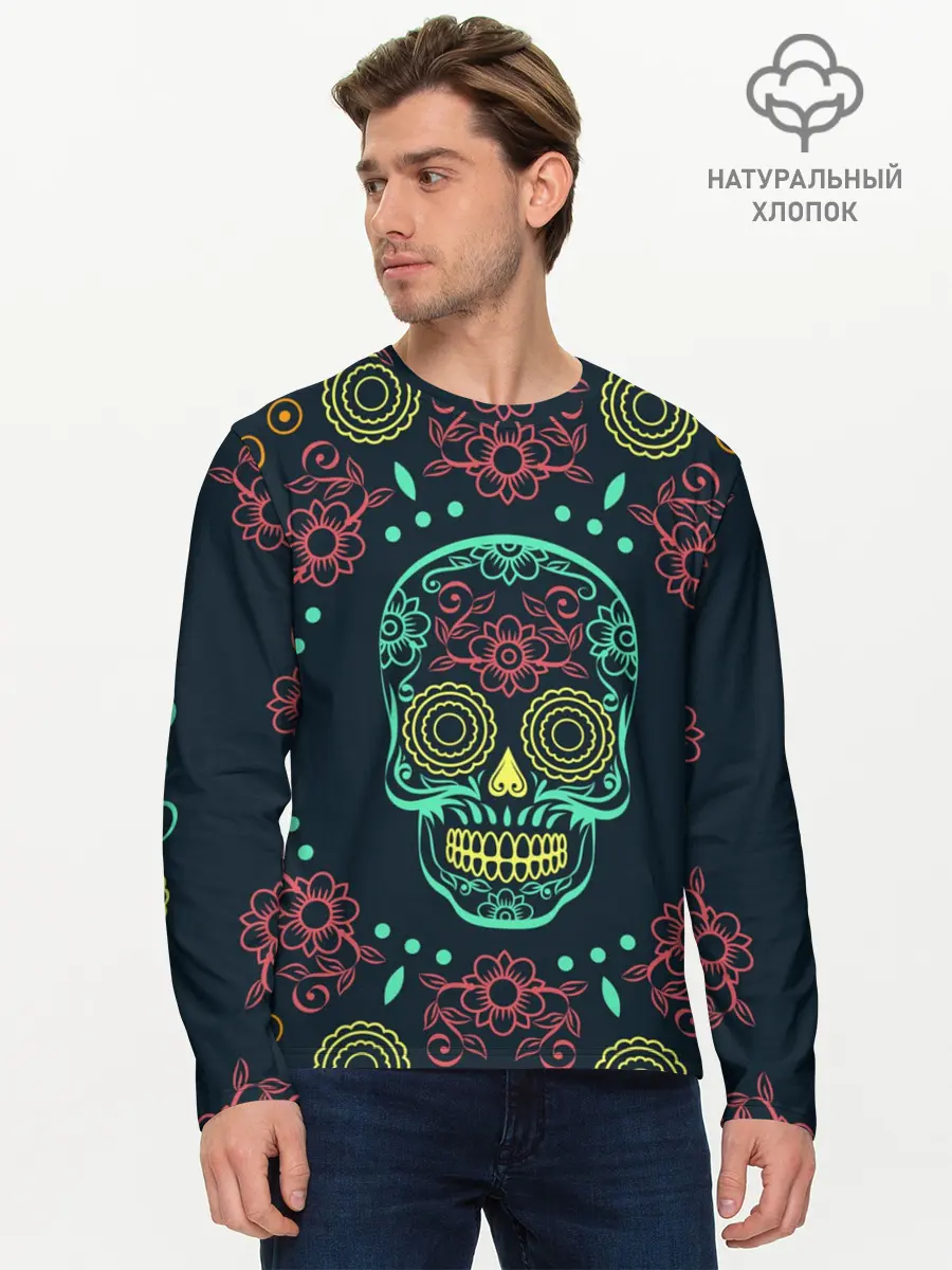 Мужской лонгслив базовый / Ornamental death (P007_P004ooo1629243, P004ooo1629243)