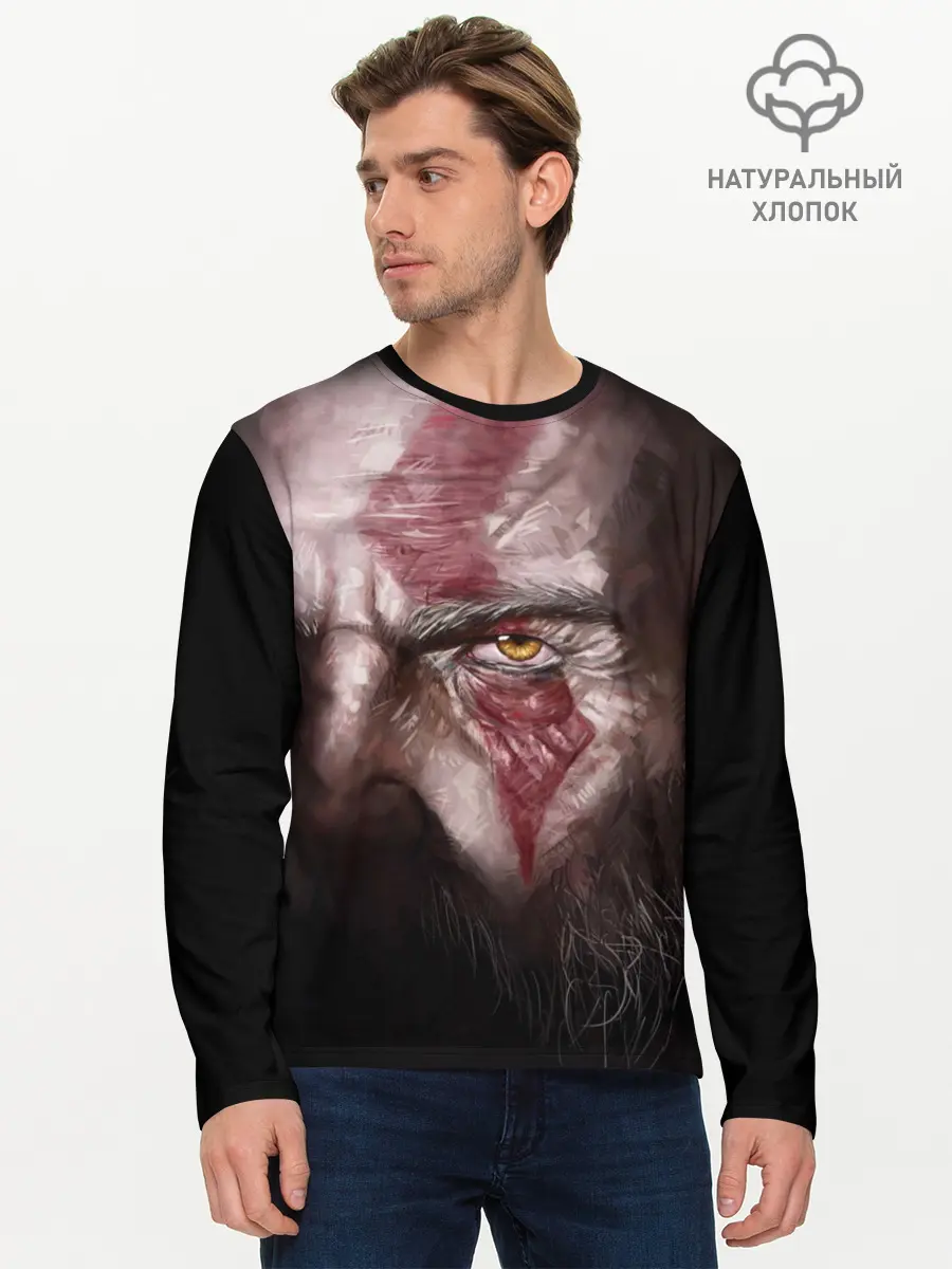 Мужской лонгслив базовый / God of War (P007_P004ooo1628189, P004ooo1628189)