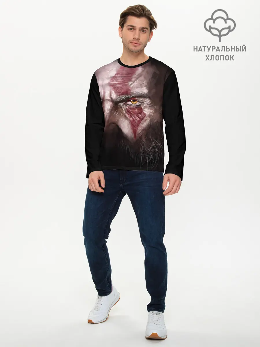 Мужской лонгслив базовый / God of War (P007_P004ooo1628189, P004ooo1628189)