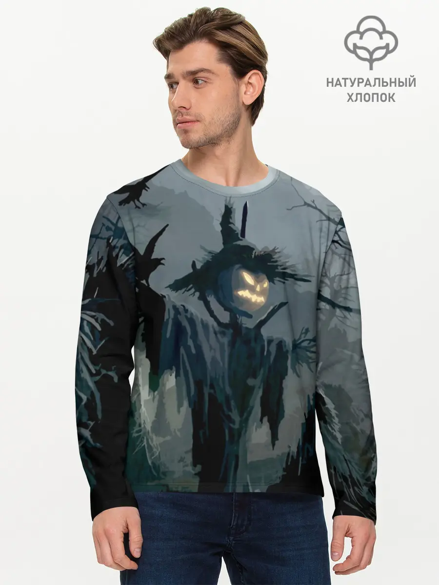 Мужской лонгслив базовый / Halloween (P007_P004ooo1628287, P004ooo1628287)