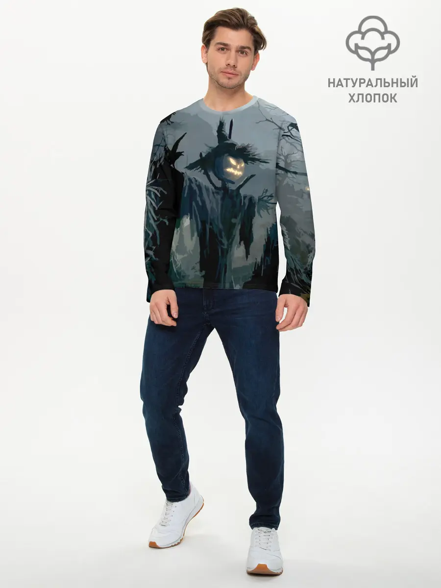 Мужской лонгслив базовый / Halloween (P007_P004ooo1628287, P004ooo1628287)