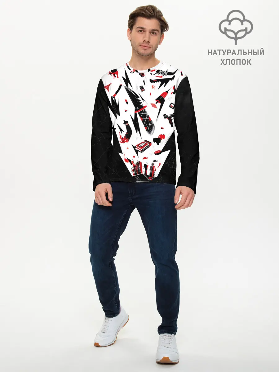 Мужской лонгслив базовый / Кровосток (P007_P004ooo1630343, P004ooo1630343)