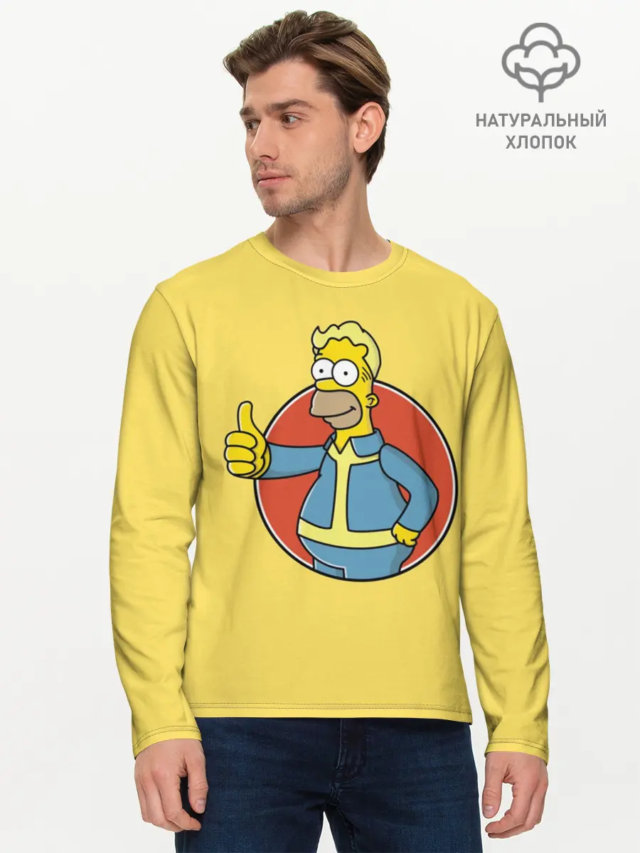 Мужской лонгслив базовый / Homer Fallout (P007_P004ooo1630469, P004ooo1630469)