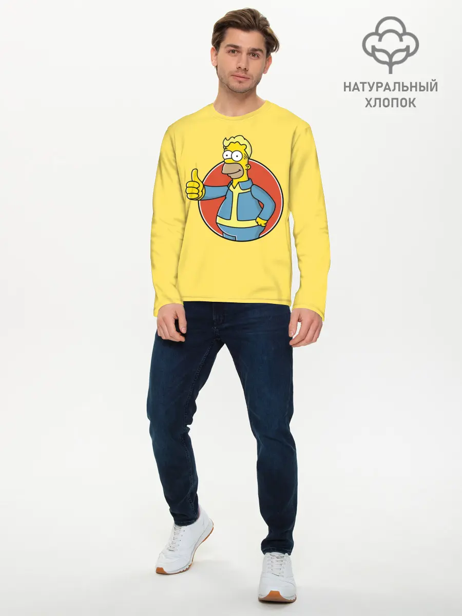 Мужской лонгслив базовый / Homer Fallout (P007_P004ooo1630469, P004ooo1630469)