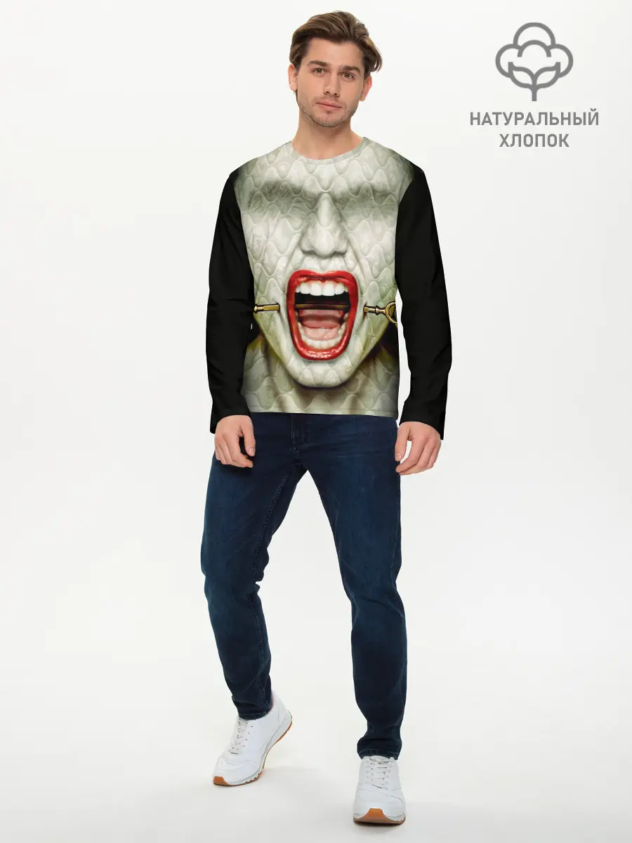 Мужской лонгслив базовый / American Horror Story (P007_P004ooo1630501, P004ooo1630501)